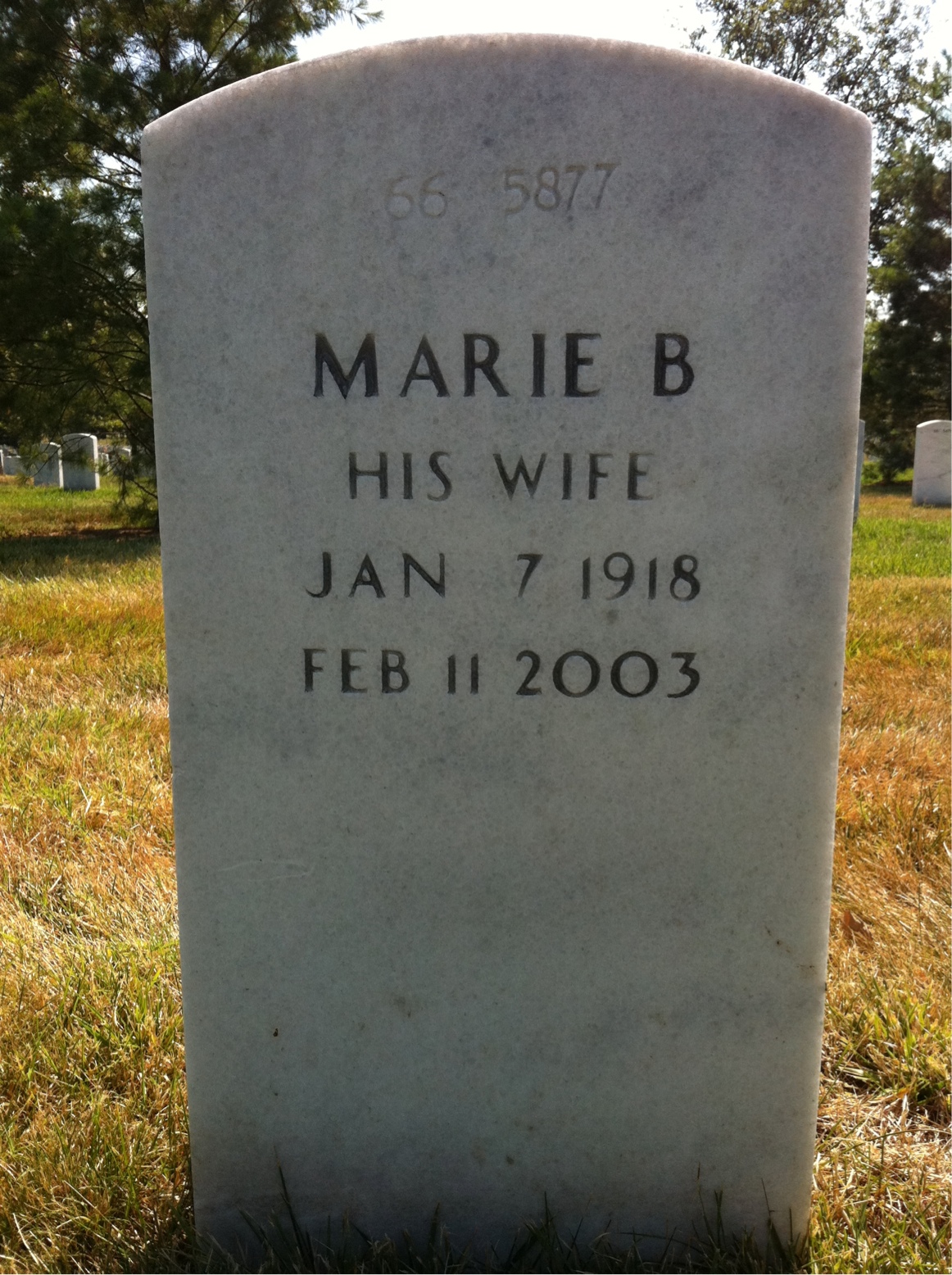 Back of headstone — Stephen Houston
