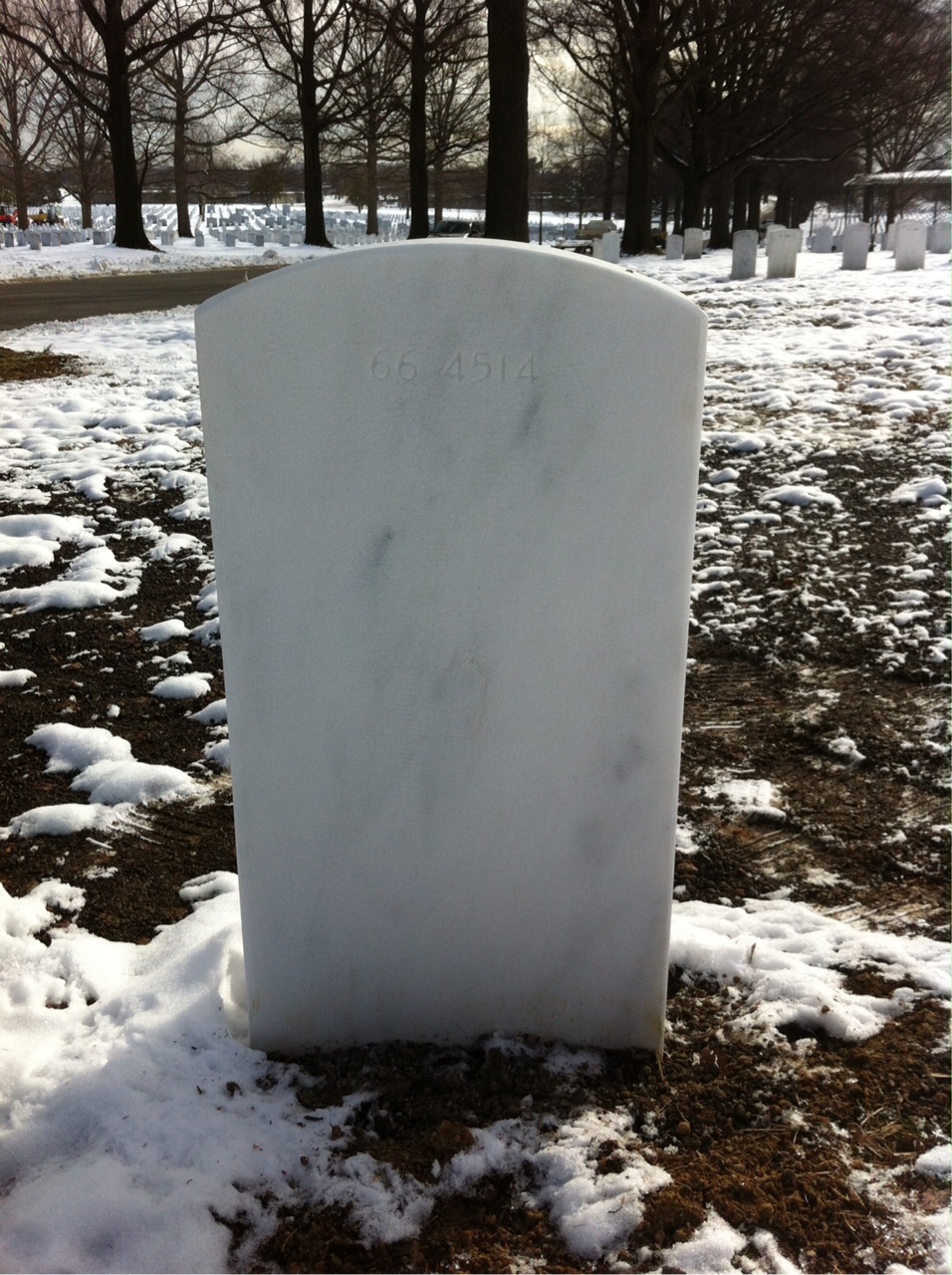 Back of headstone — William Joseph Lacey