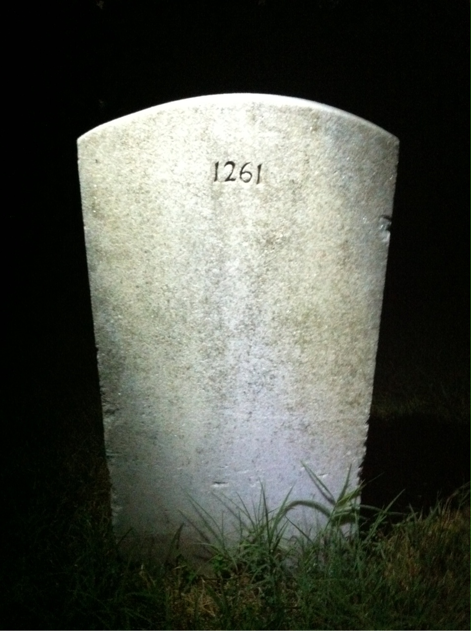 Back of headstone — Benjamin Ardron