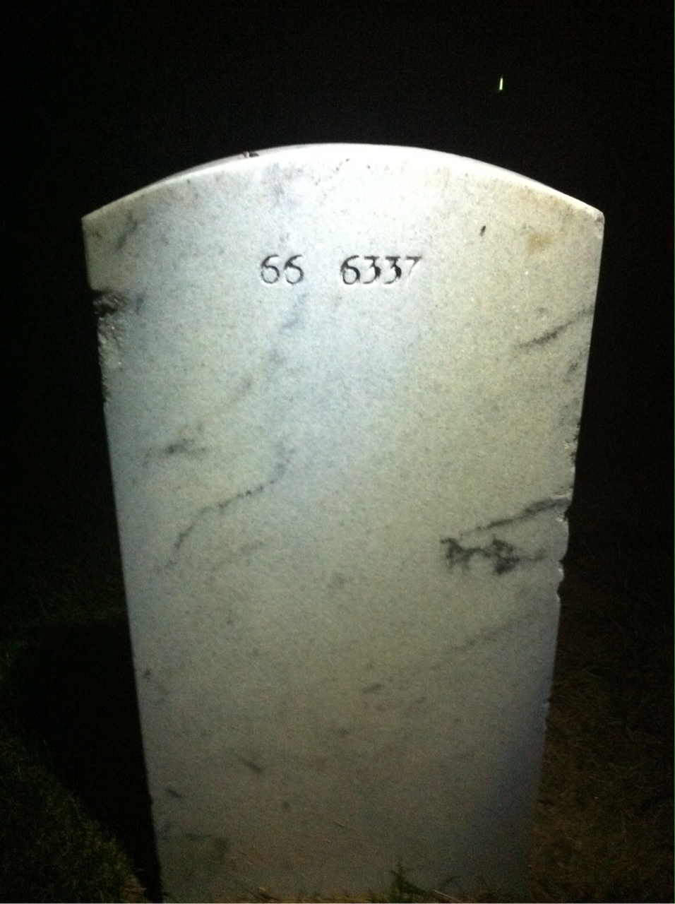 Back of headstone — Steward Bakley