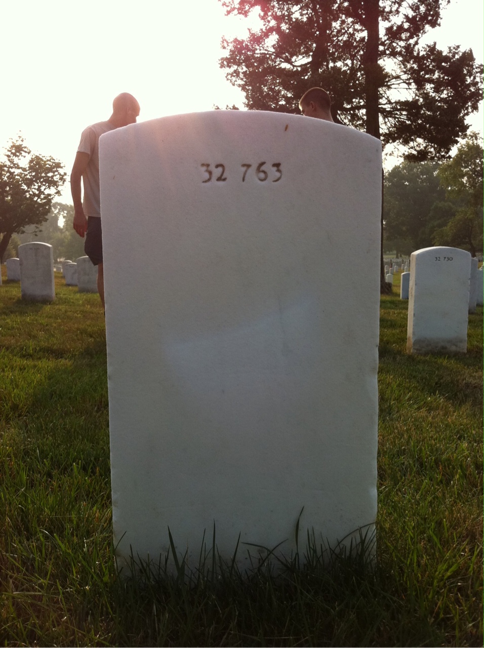 Back of headstone — Joseph Allen