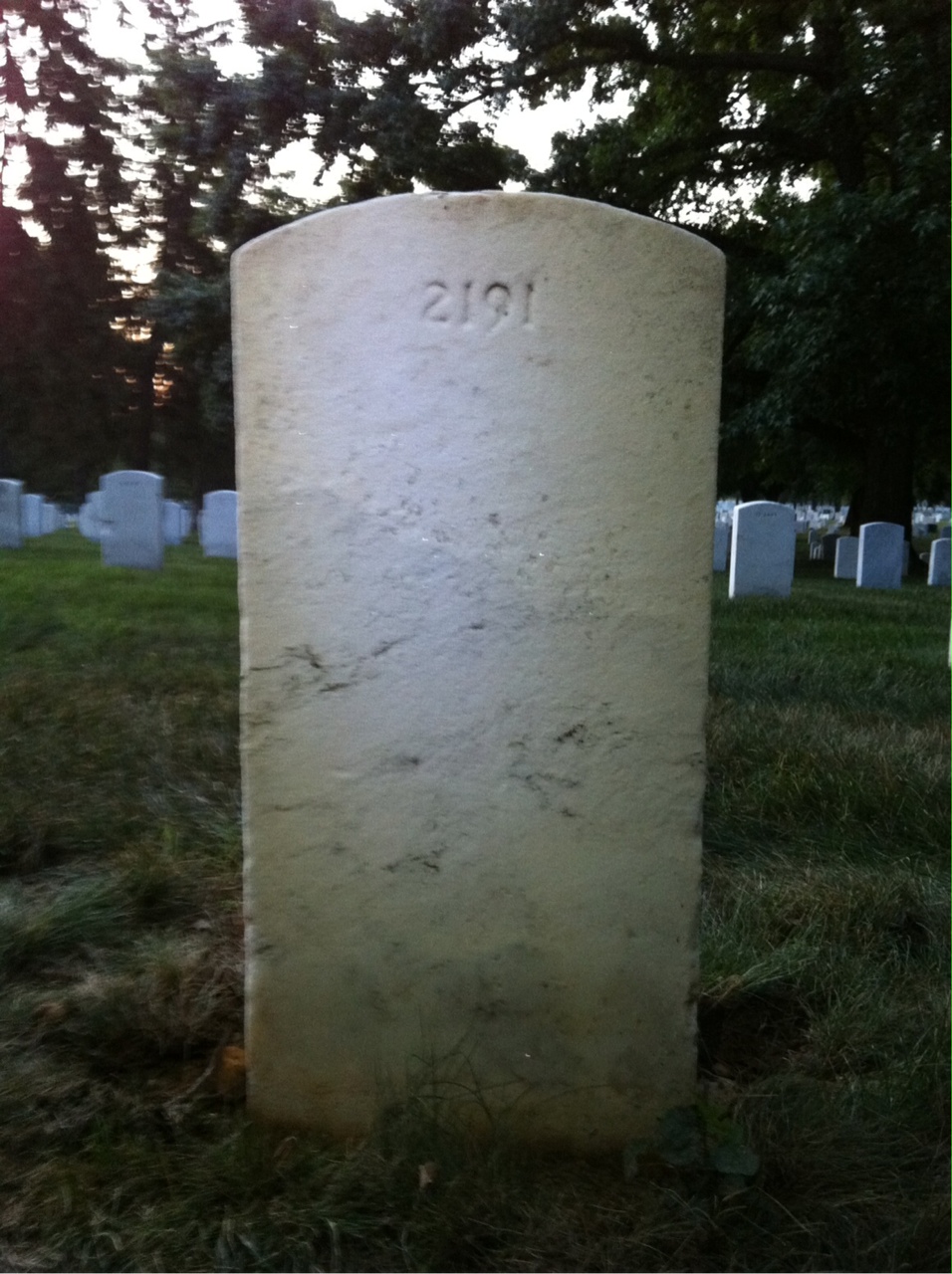 Back of headstone — Don Mustoine
