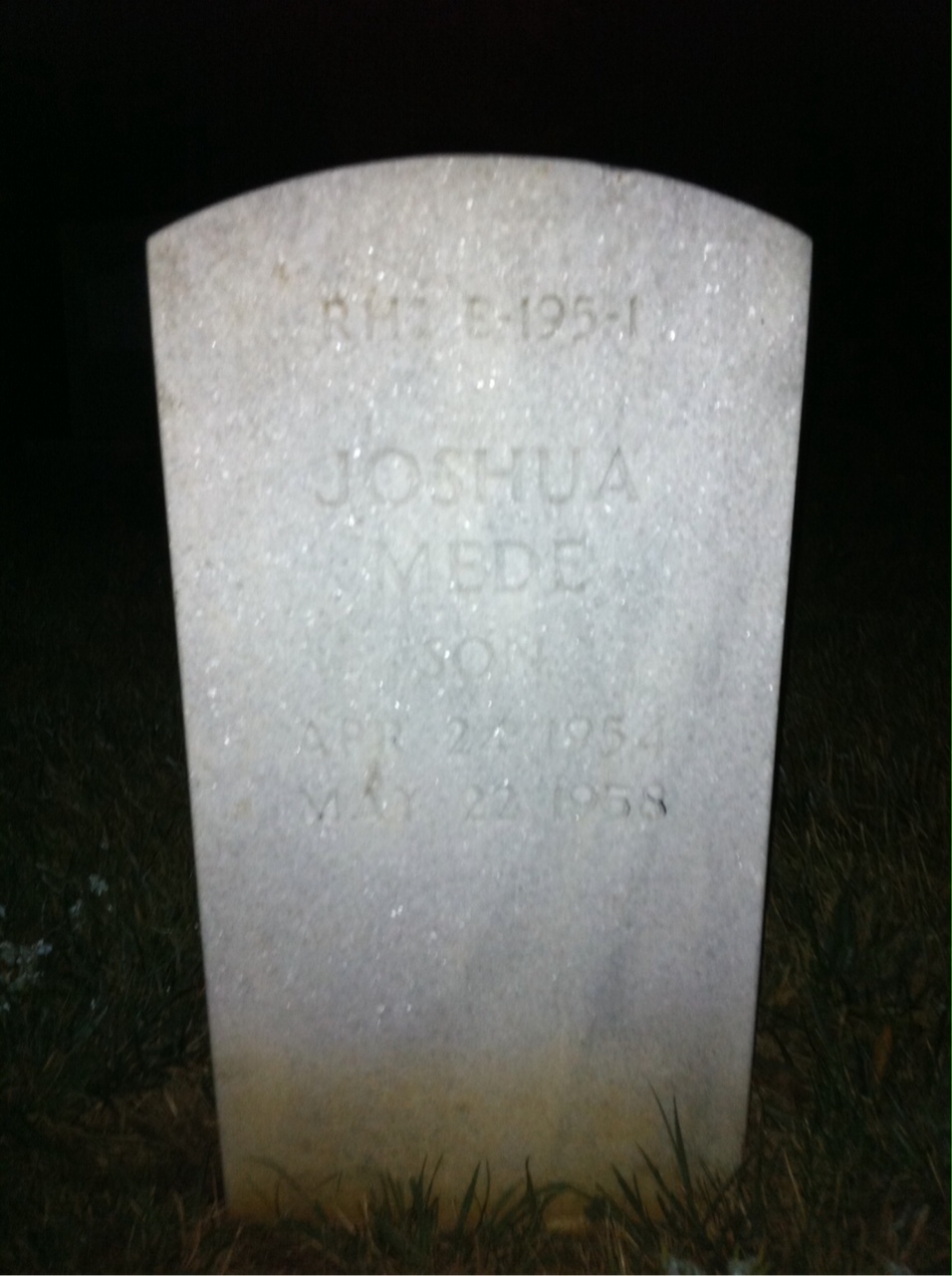 Back of headstone — Randolph Phillips