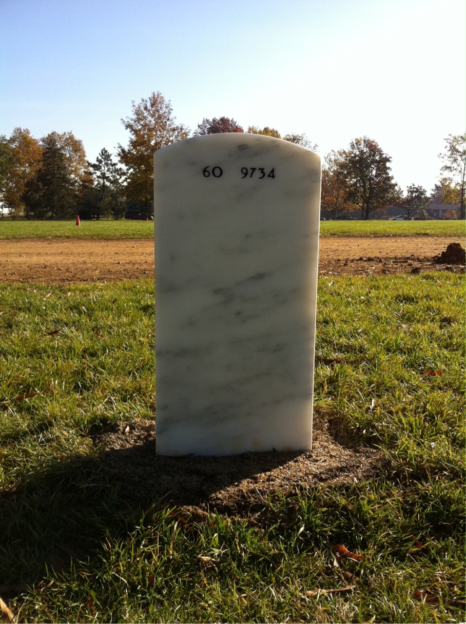 Back of headstone — Anthony Morris