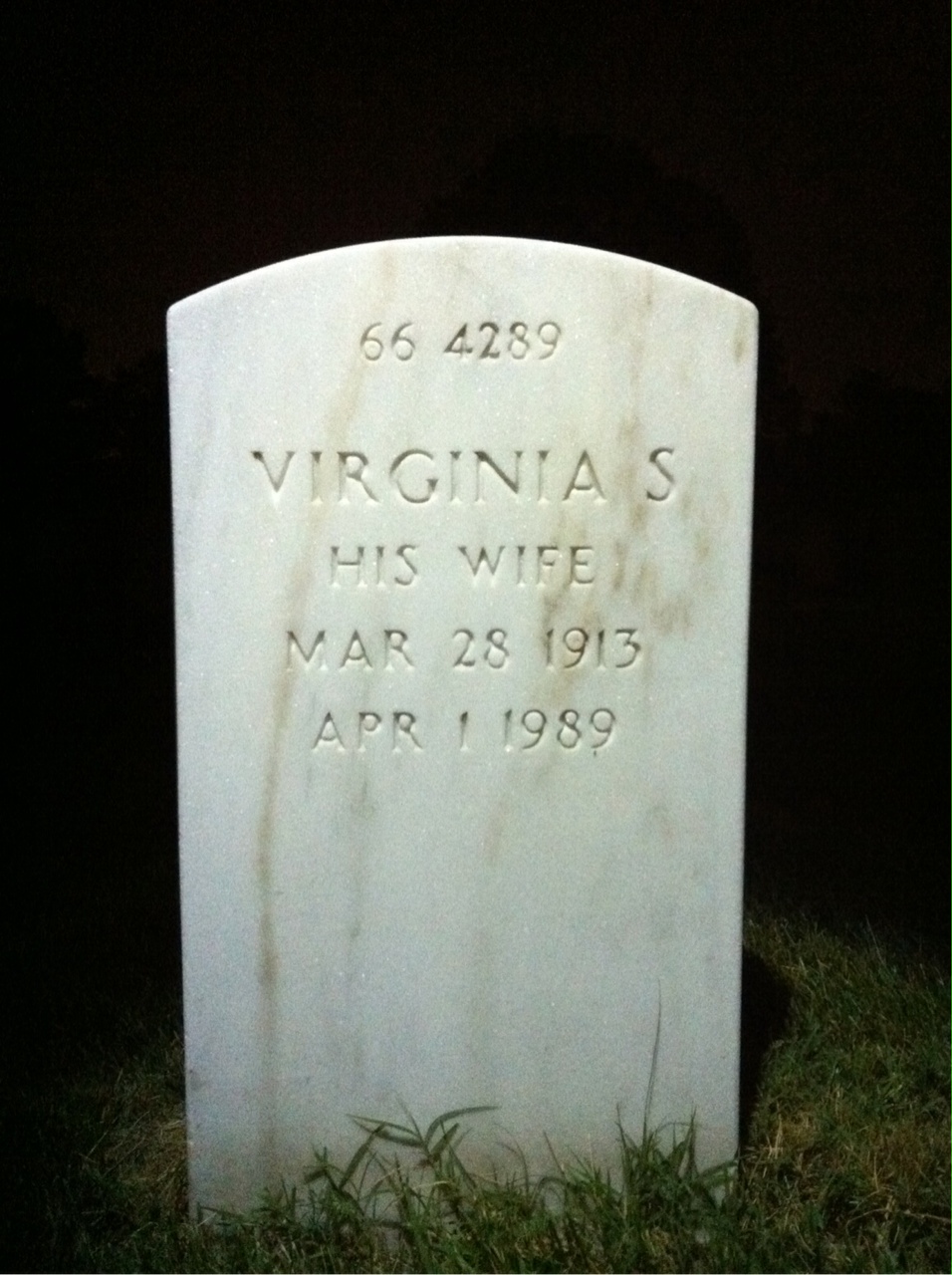 Back of headstone — William Murphy