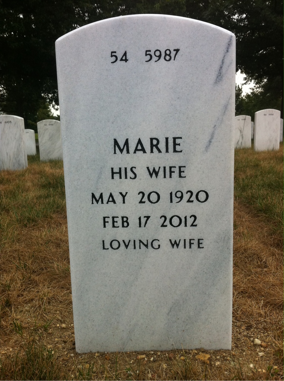 Back of headstone — Alfred Palumbo