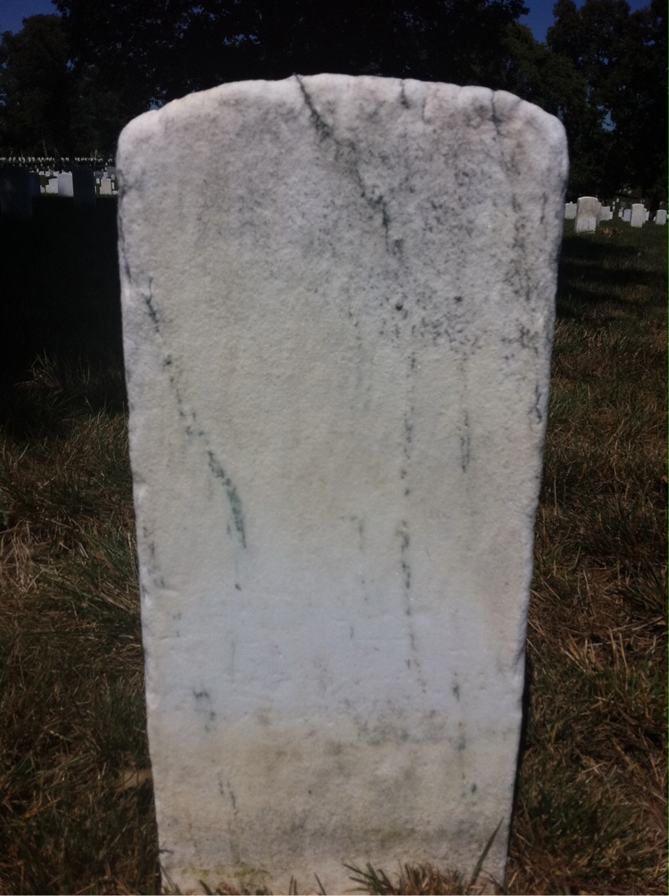 Back of headstone — Charles Mull