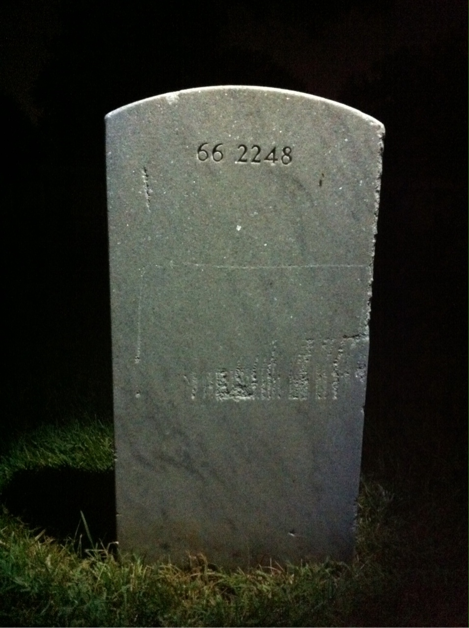 Back of headstone — Zetha A Luke