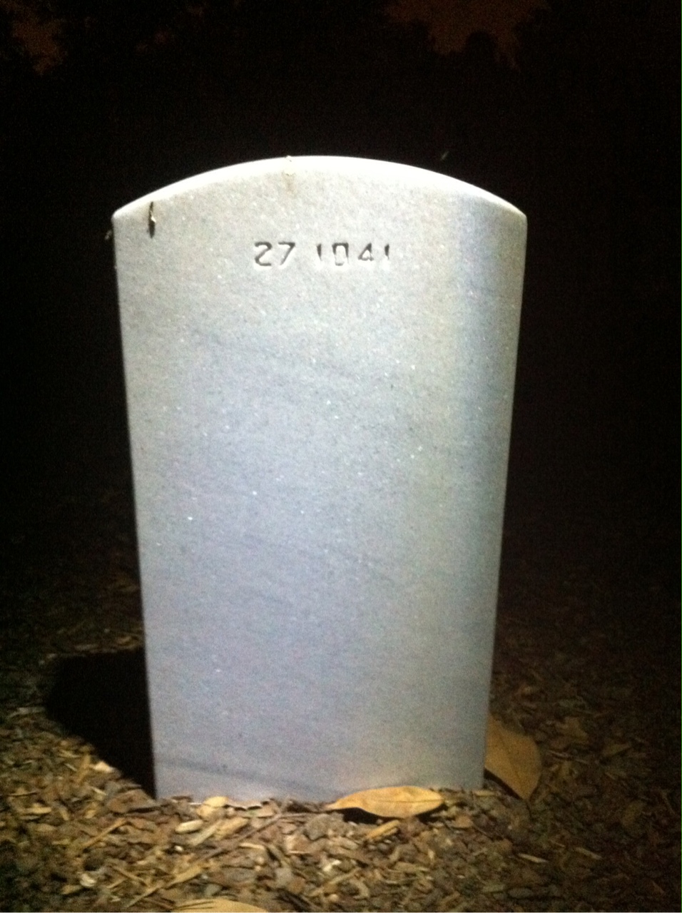 Back of headstone — William Ballentine