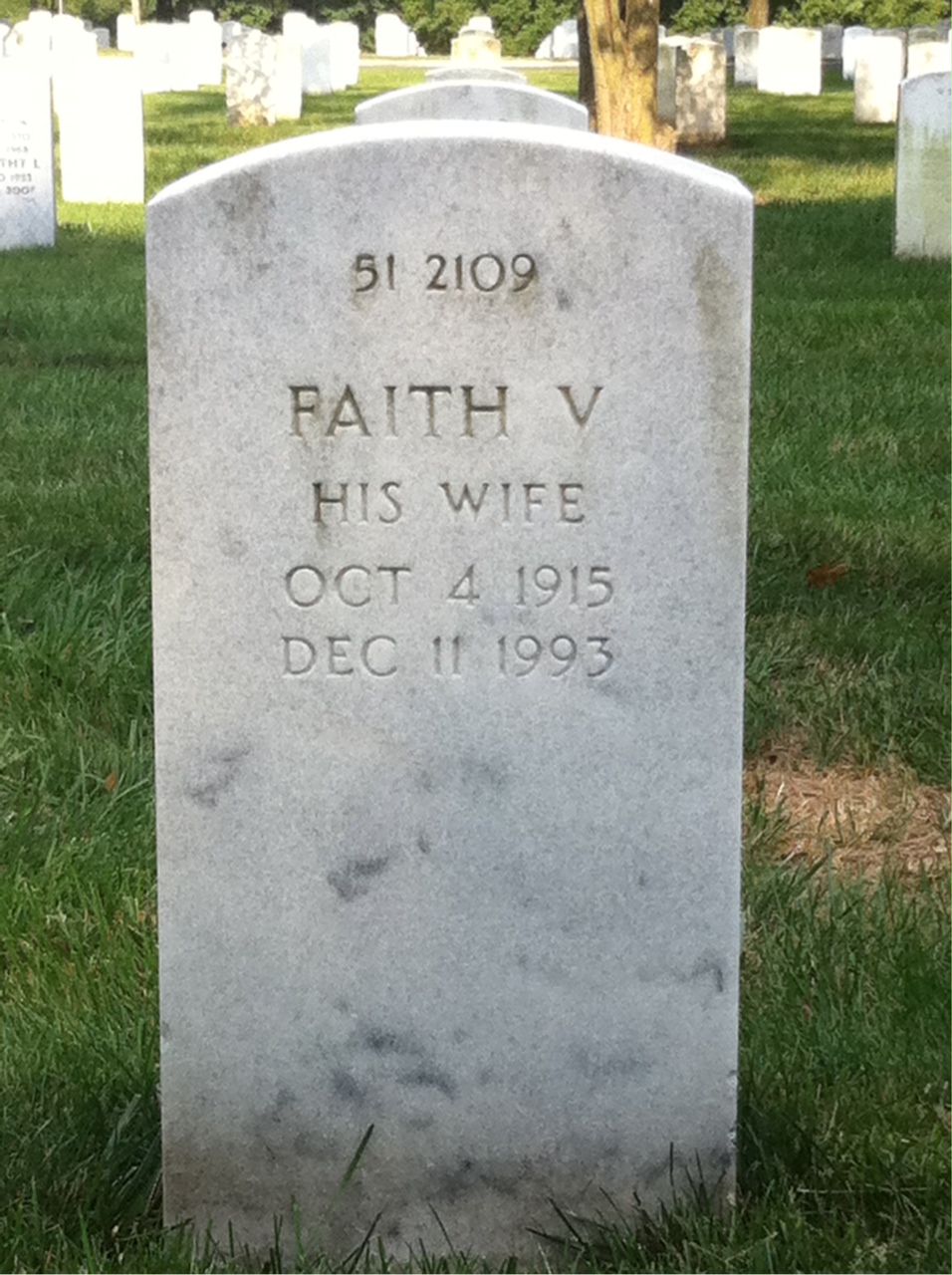 Back of headstone — Albert Monch
