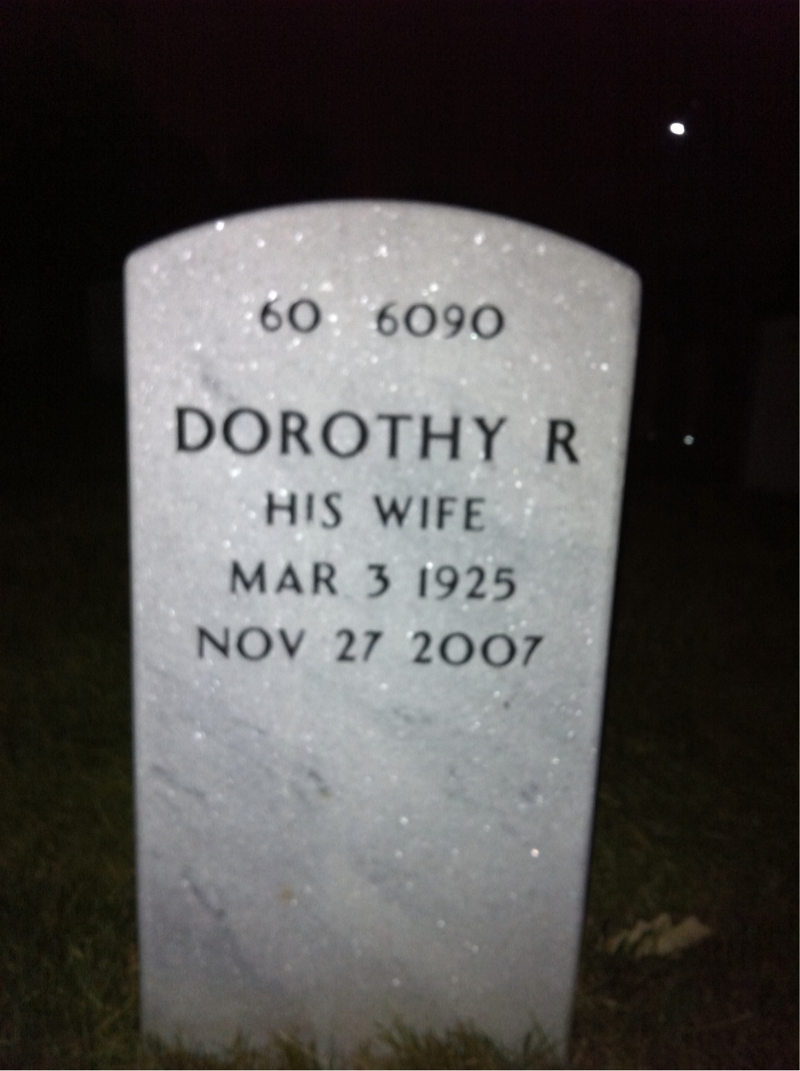Back of headstone — Charles Young