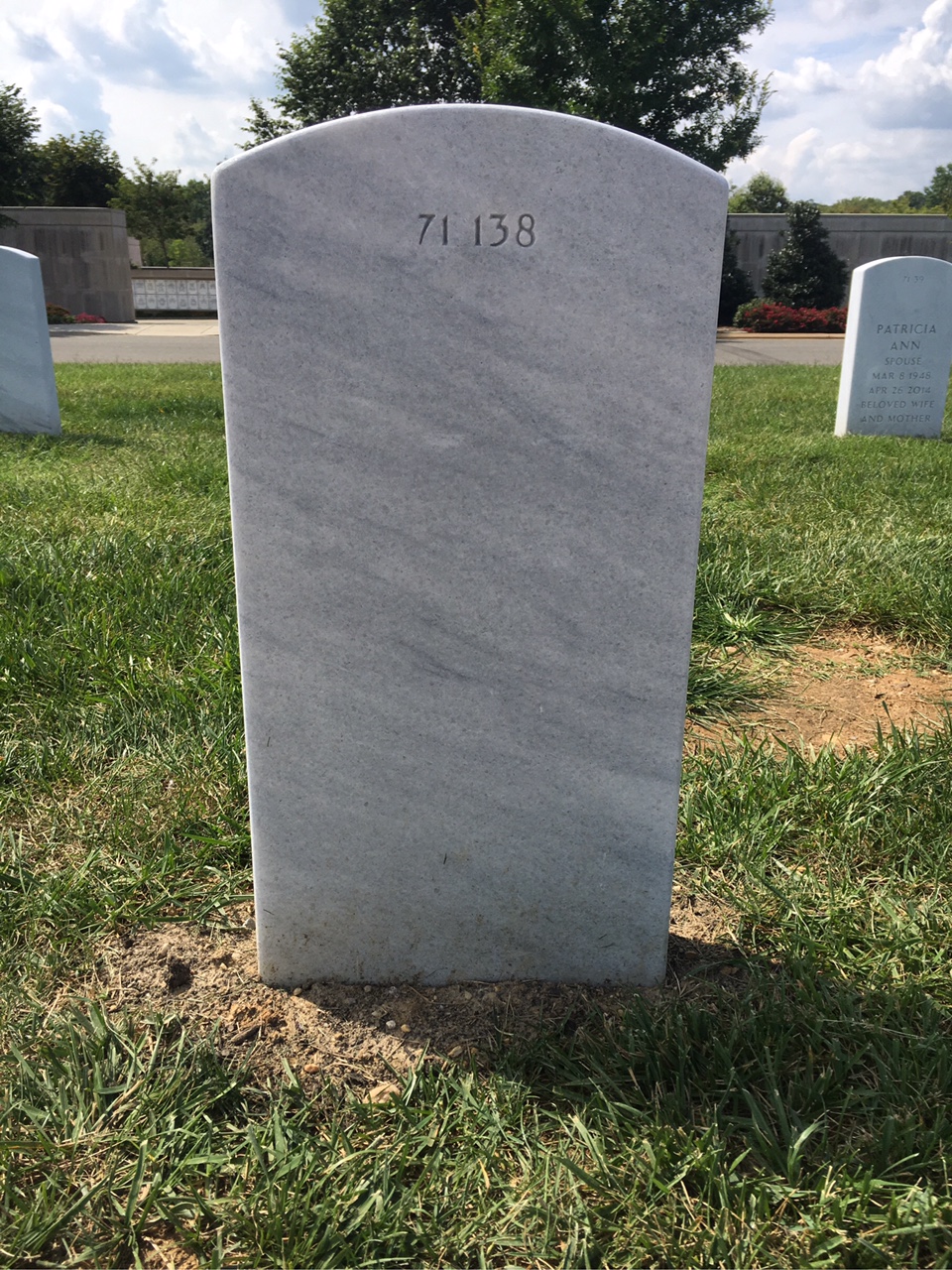 Back of headstone — Fred Bedsole