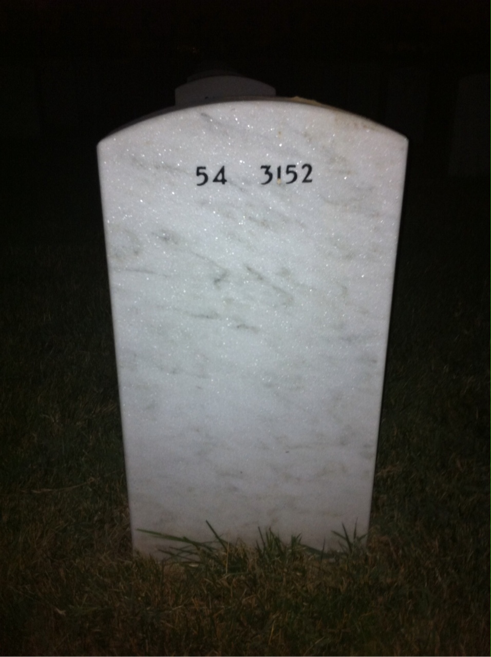 Back of headstone — Robert Fiscus