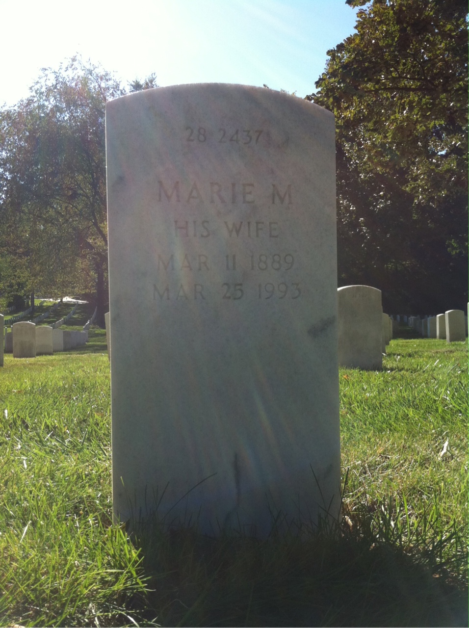 Back of headstone — Bruce Bailey