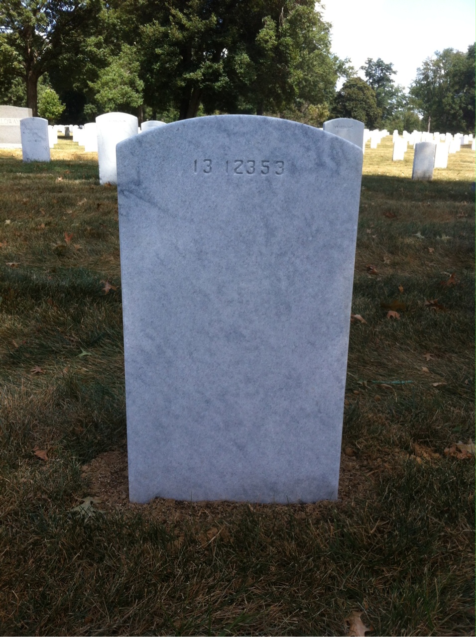 Back of headstone — John Archibald