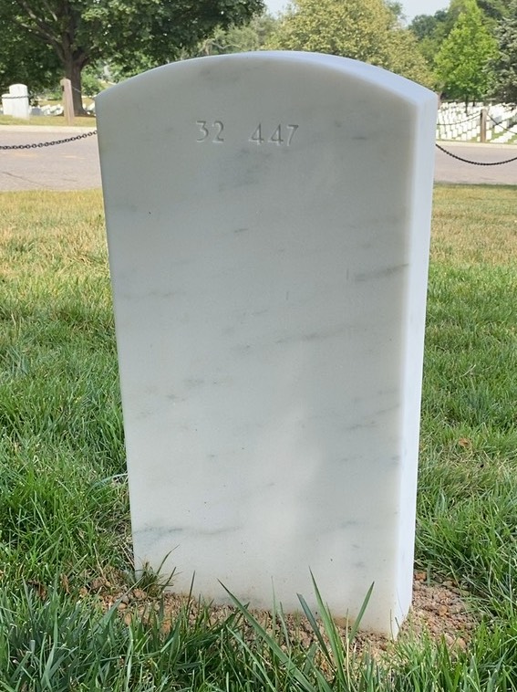 Back of headstone — Edgar Mills