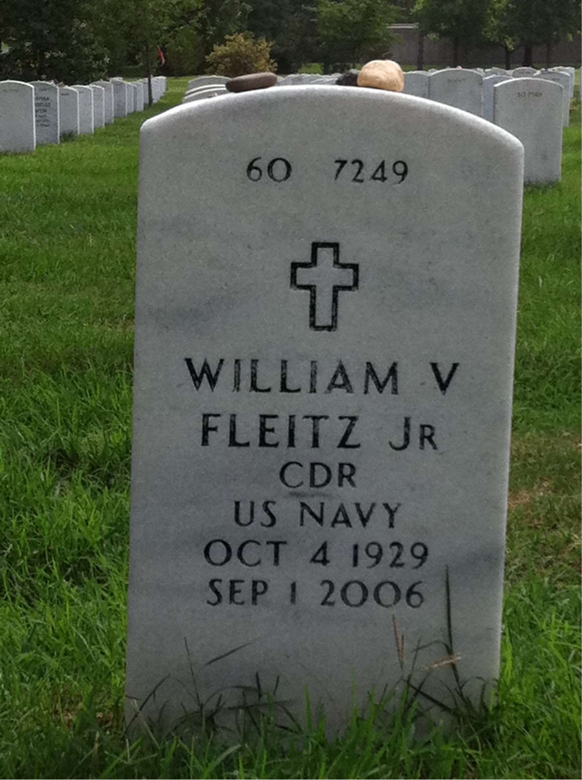 Back of headstone — Claire Fleitz