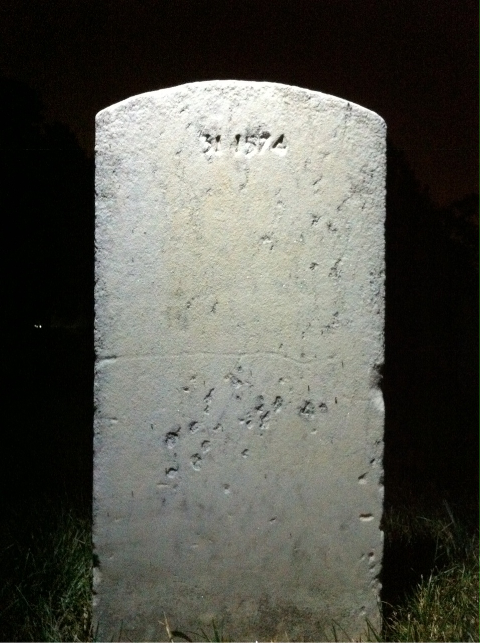 Back of headstone — William Mckinley Dean