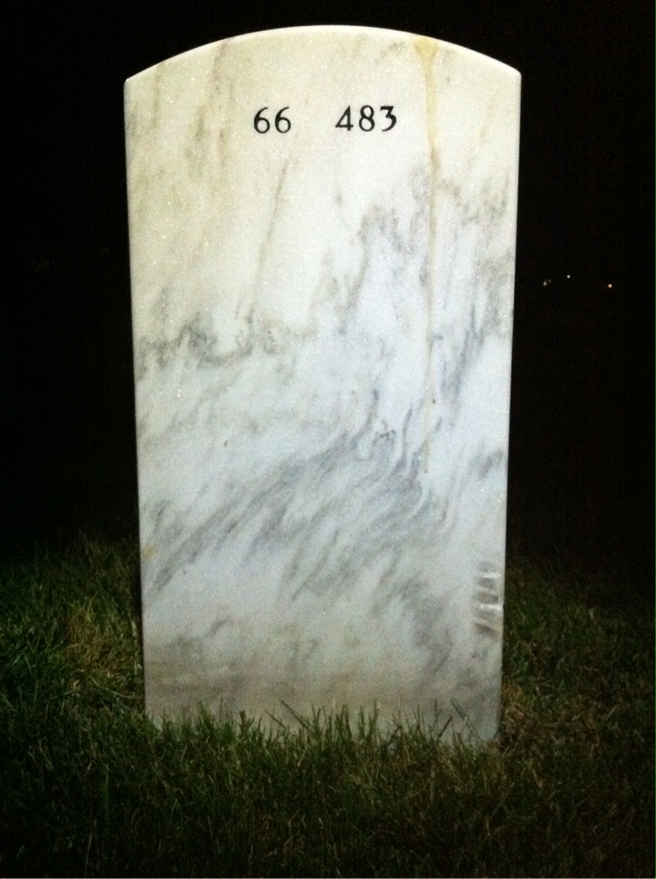 Back of headstone — Harrison Starn