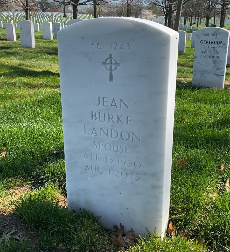 Back of headstone — George Landon
