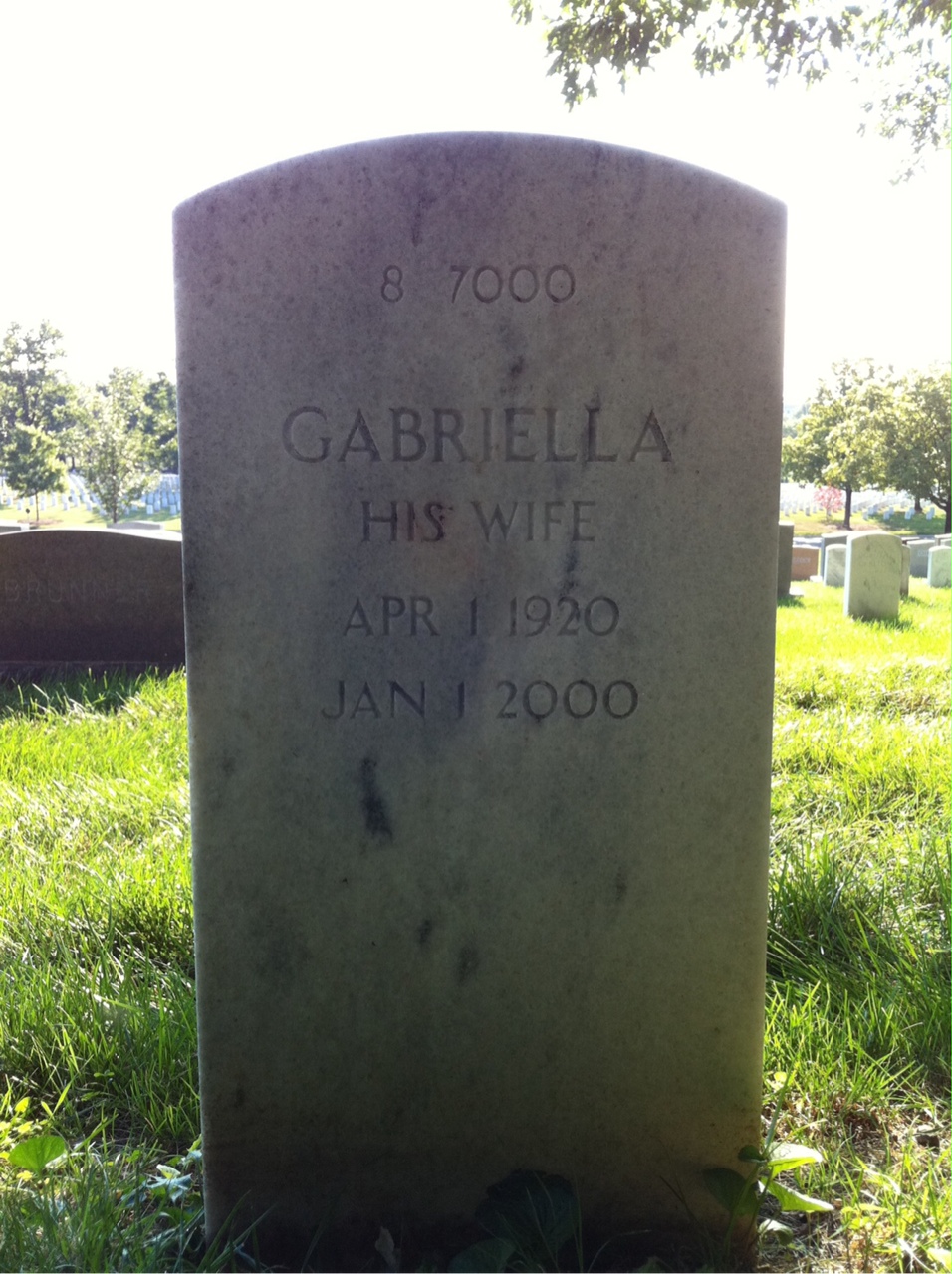 Back of headstone — John Moses