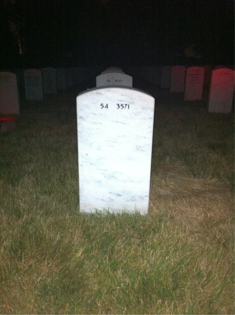 Back of headstone — Earl Roberts