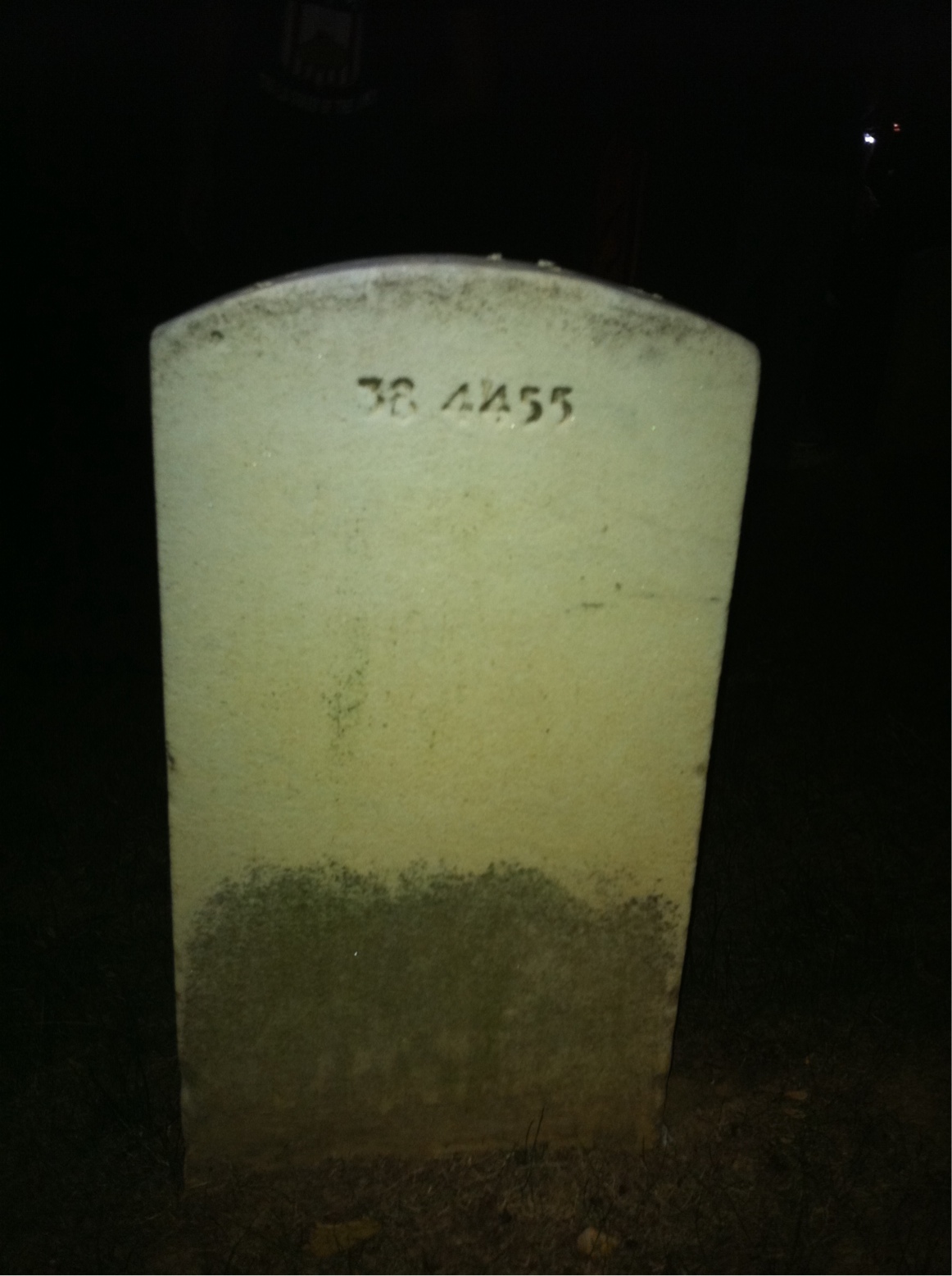 Back of headstone — Annie Auten