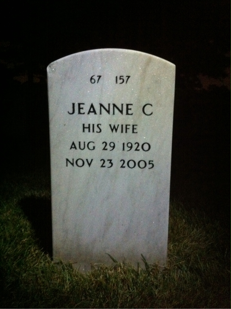 Back of headstone — Thomas Eckert