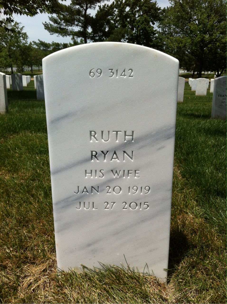 Back of headstone — A Coapman