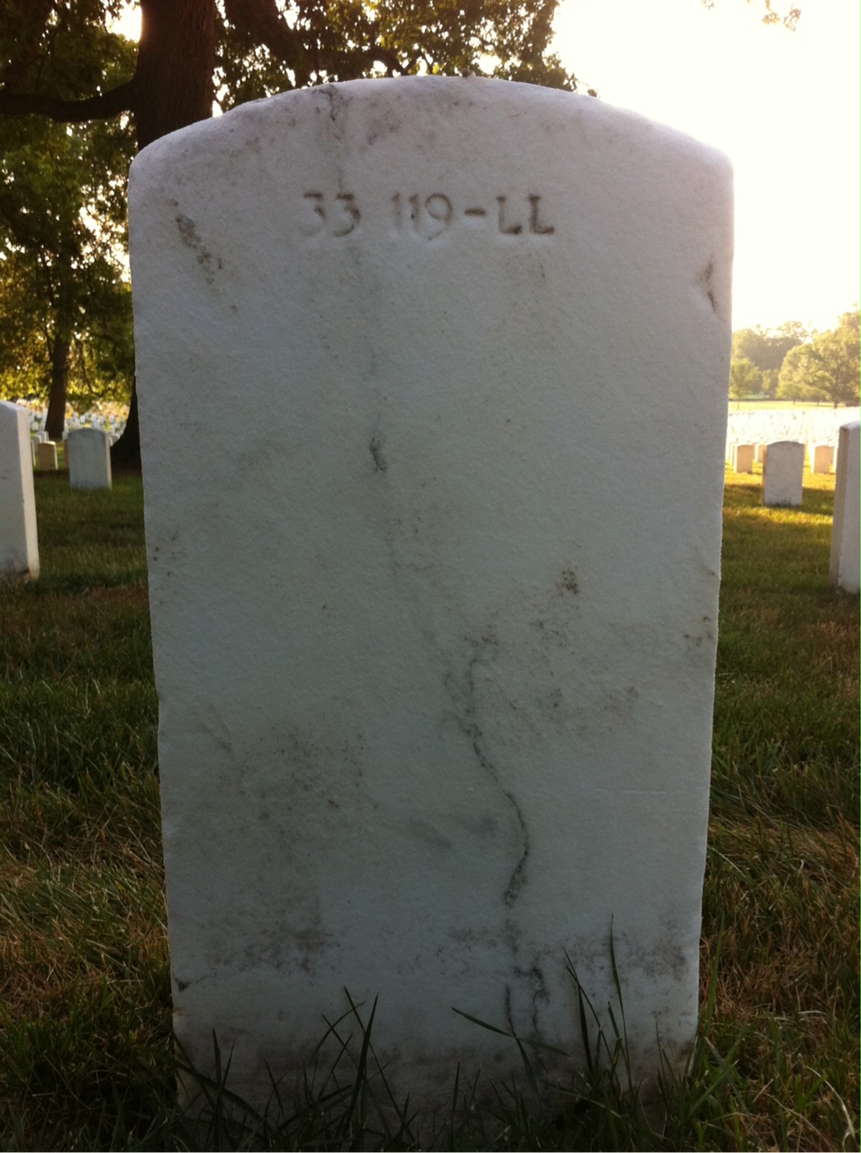 Back of headstone — Not Captured Moye