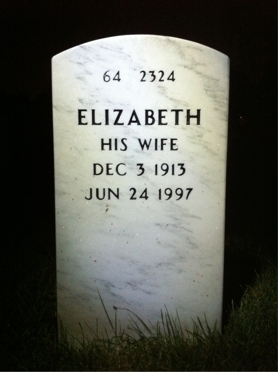 Back of headstone — Frank Kurzhals