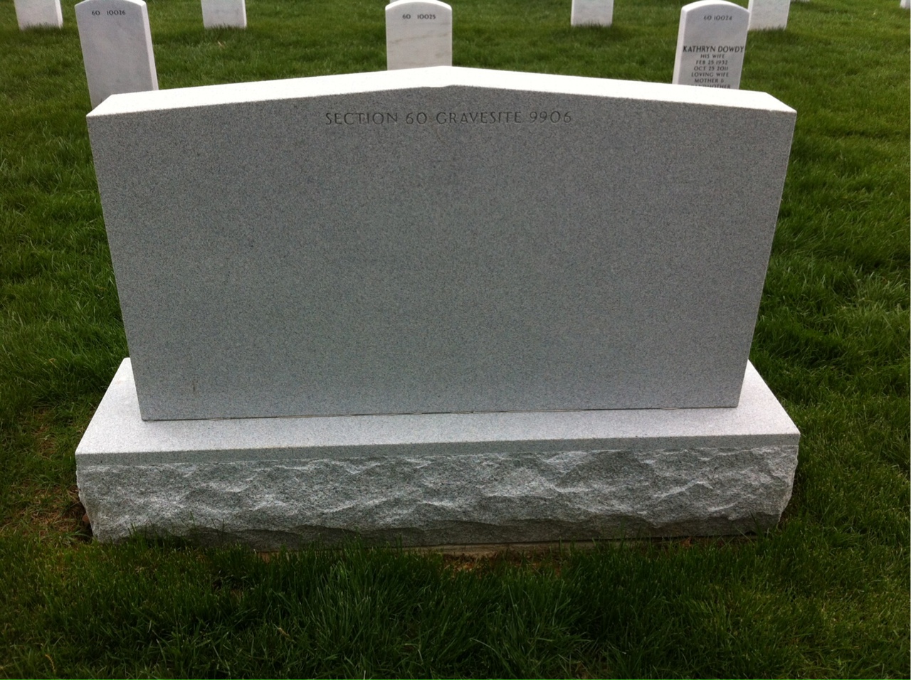 Headstone shared by 2 interments, including Arnold Edward Holm Jr.