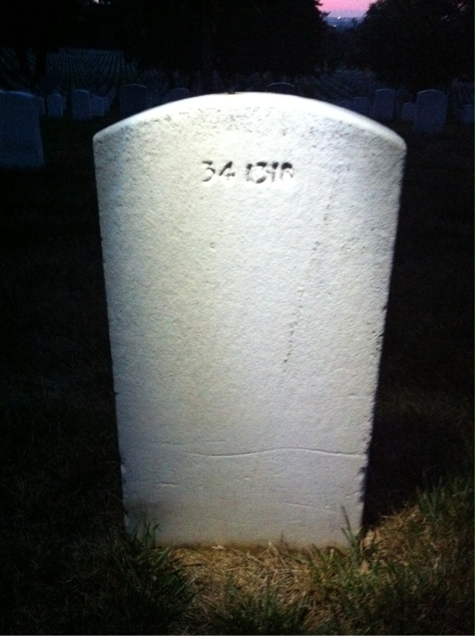 Back of headstone — Adelbert Baisden