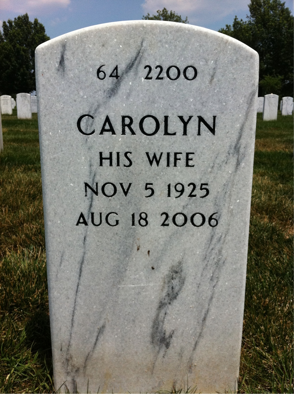 Back of headstone — Nicholas Mosteiro