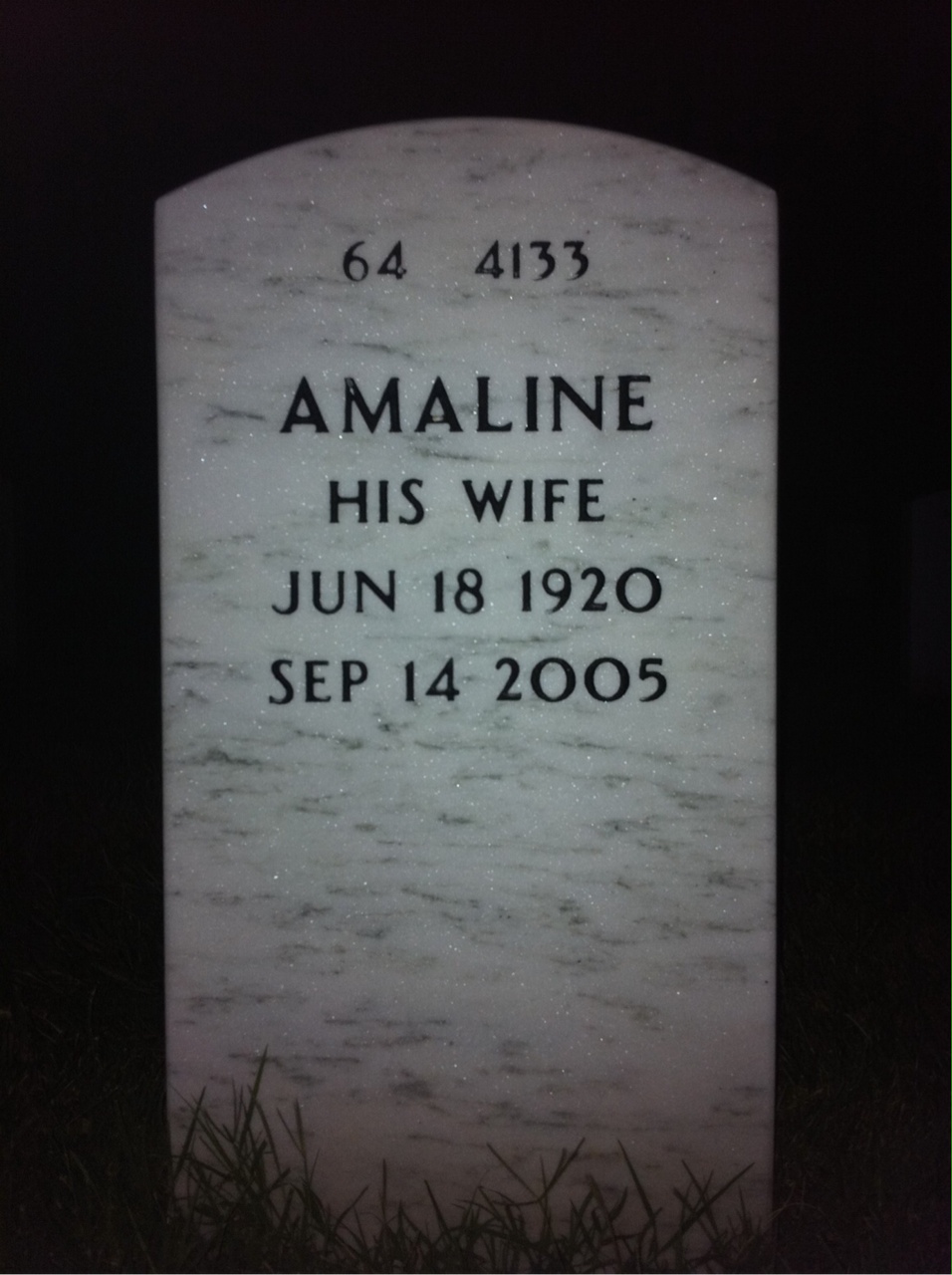 Back of headstone — James Kaylor