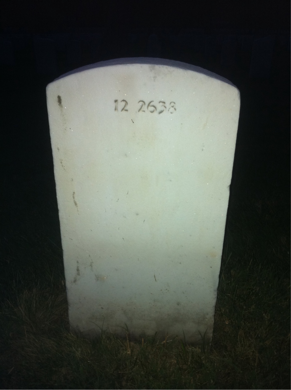 Back of headstone — William T Donohue