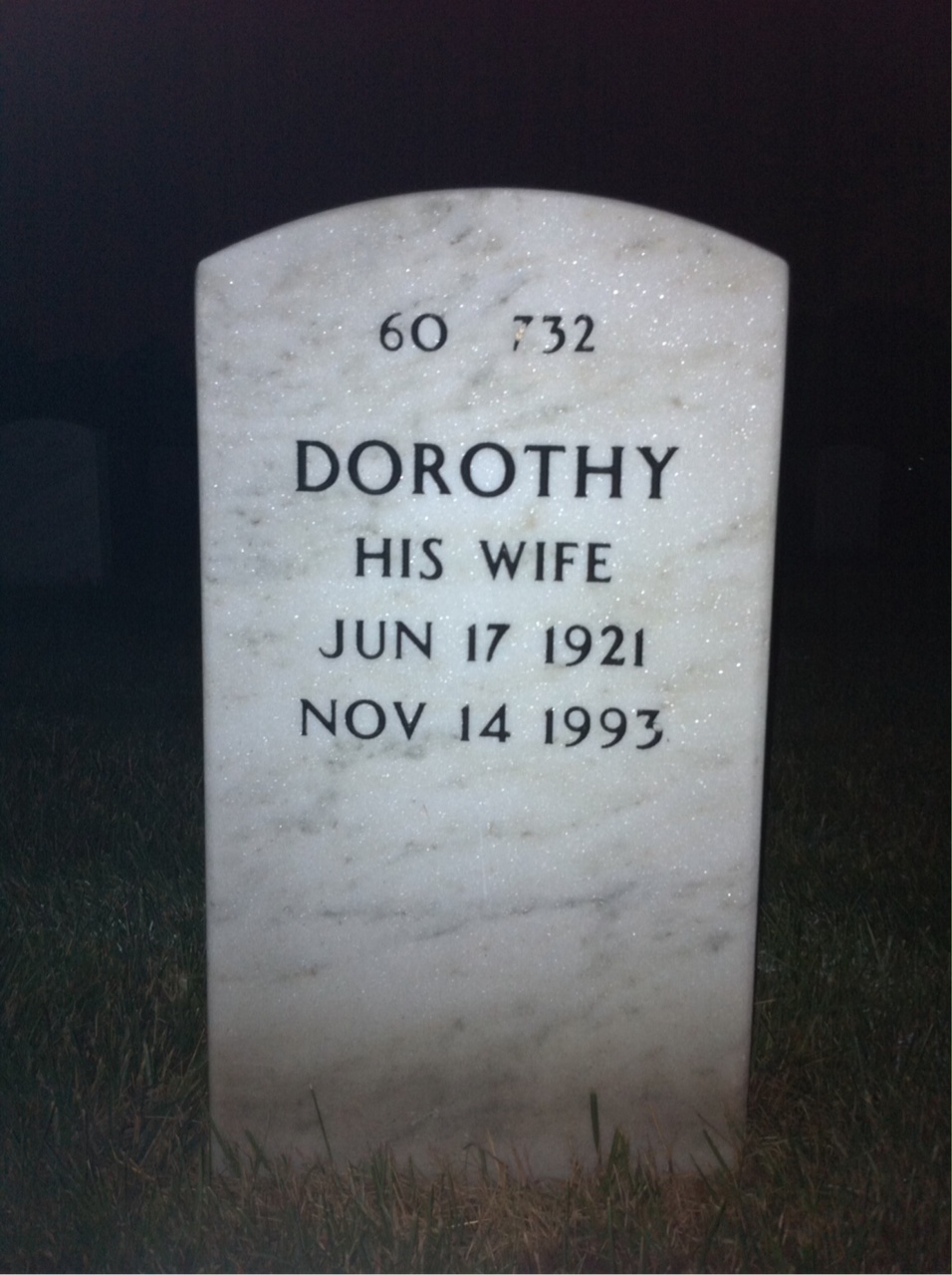 Back of headstone — Robert Levine