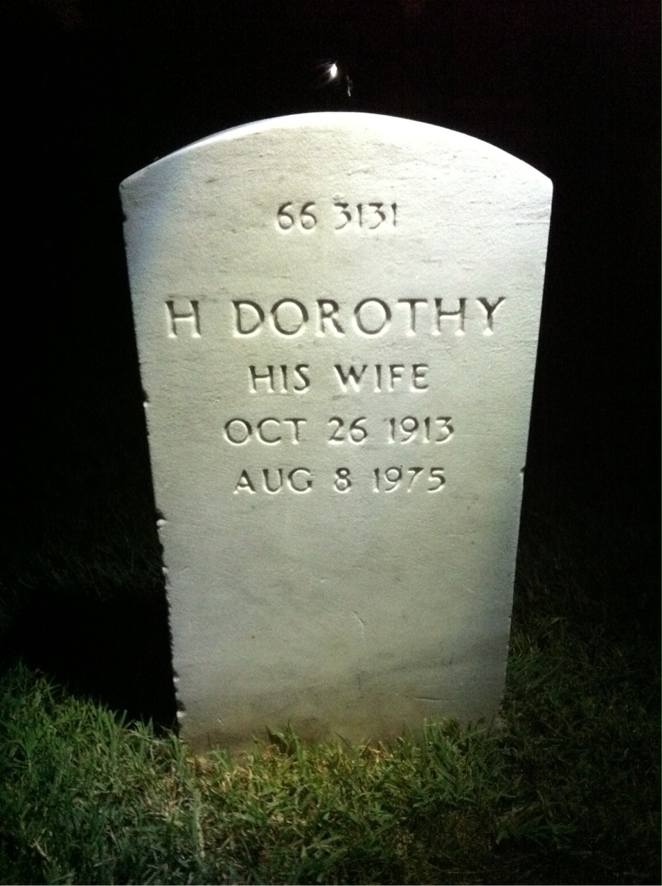 Back of headstone — H Mohart