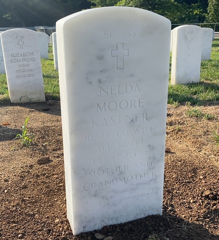 Back of headstone — William Joseph Kastner