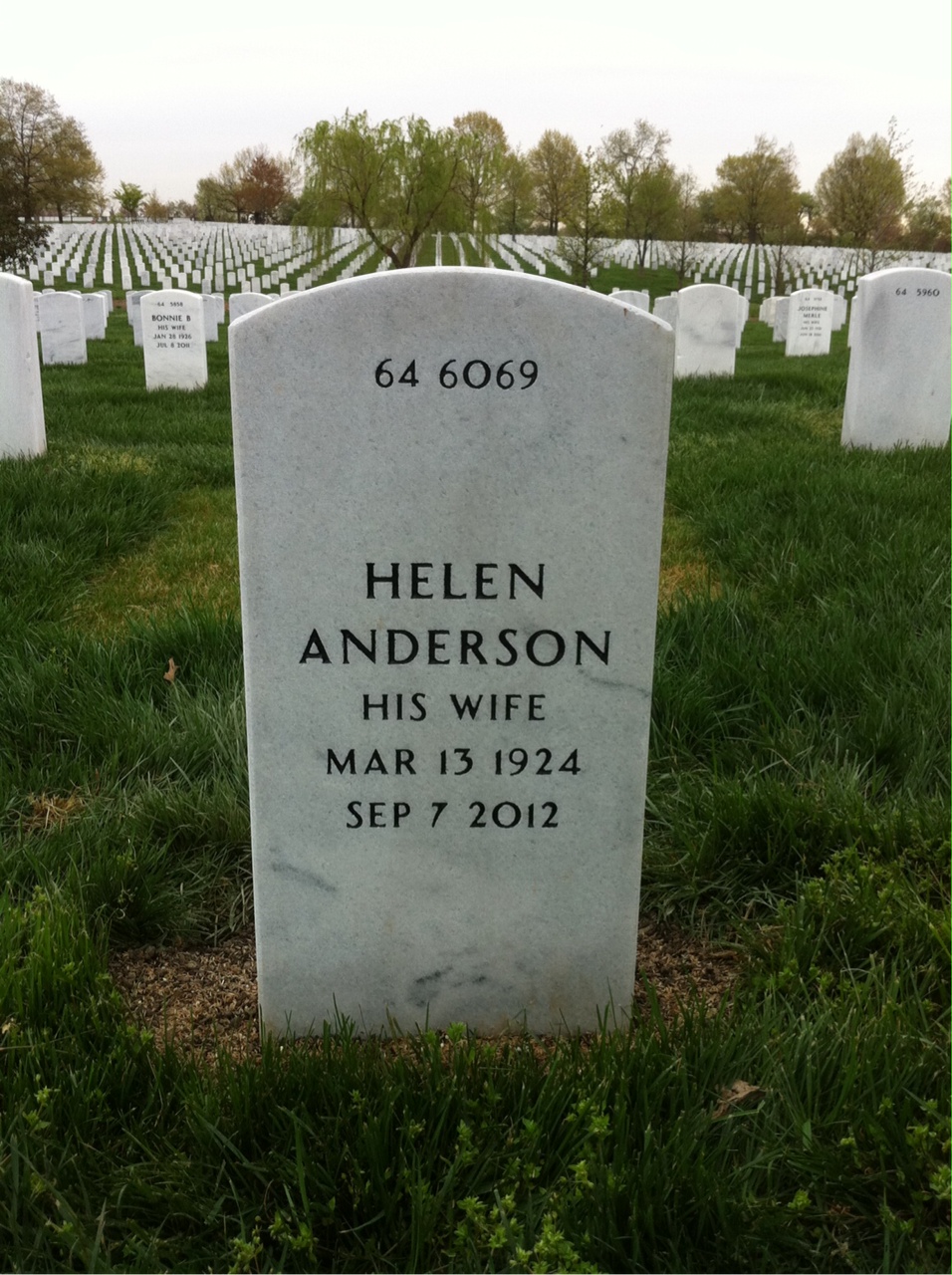 Back of headstone — Louis Stough