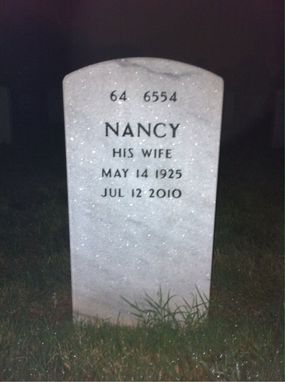 Back of headstone — Parkhurst Hough