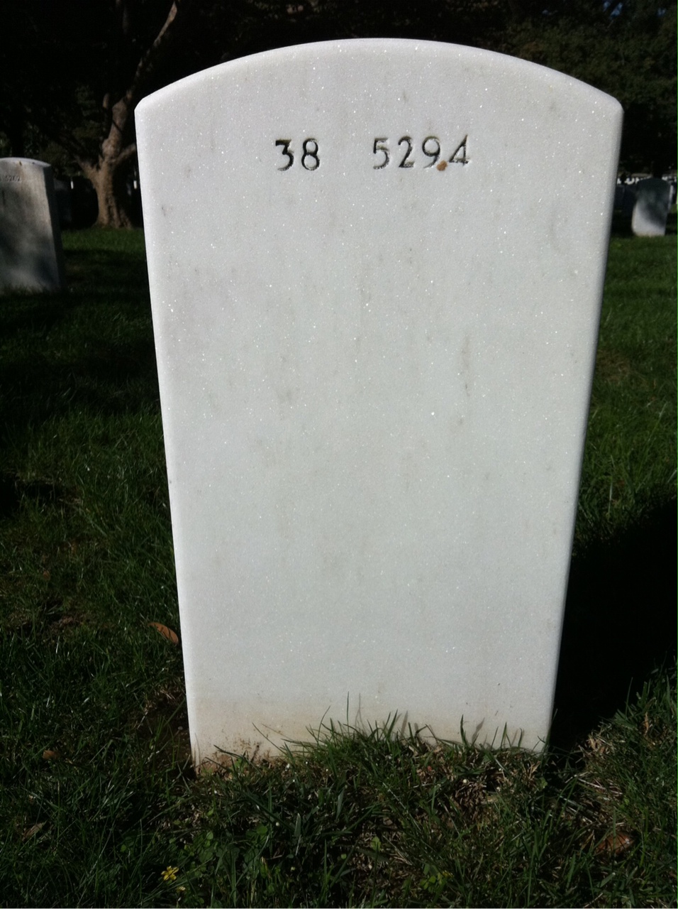 Back of headstone — Melvin Kimball