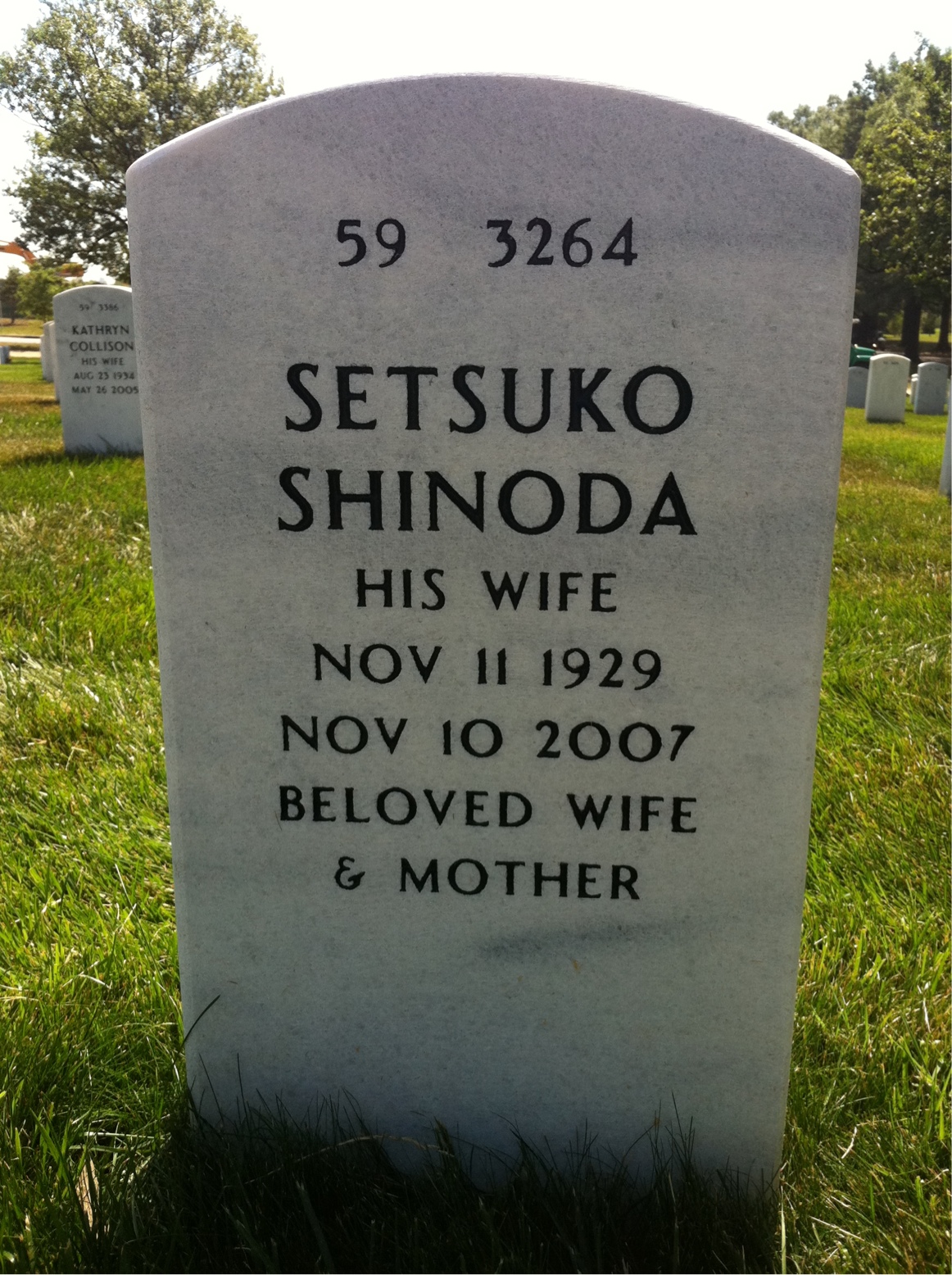 Back of headstone — Rolland Favre