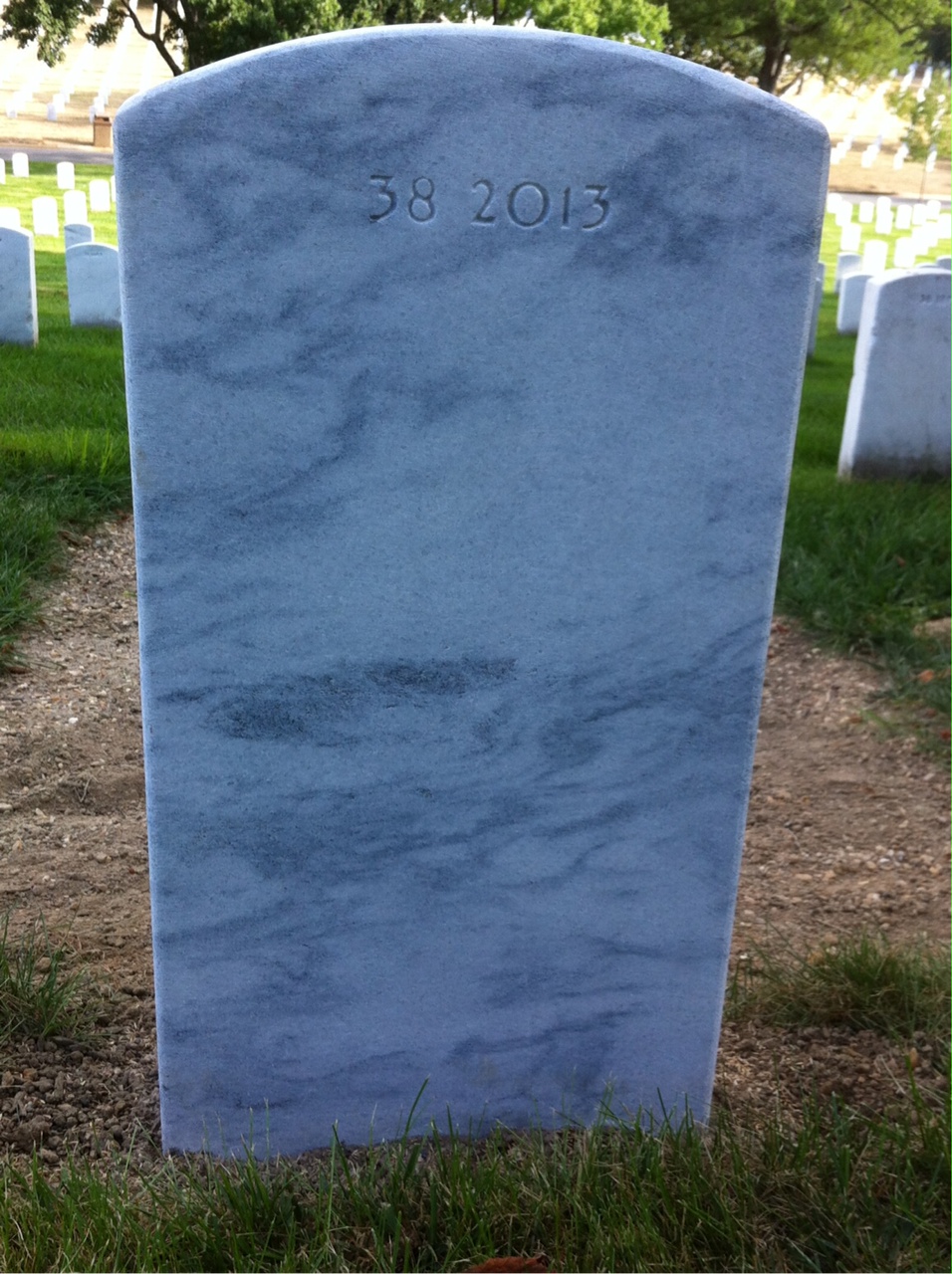 Back of headstone — Frederick Benson