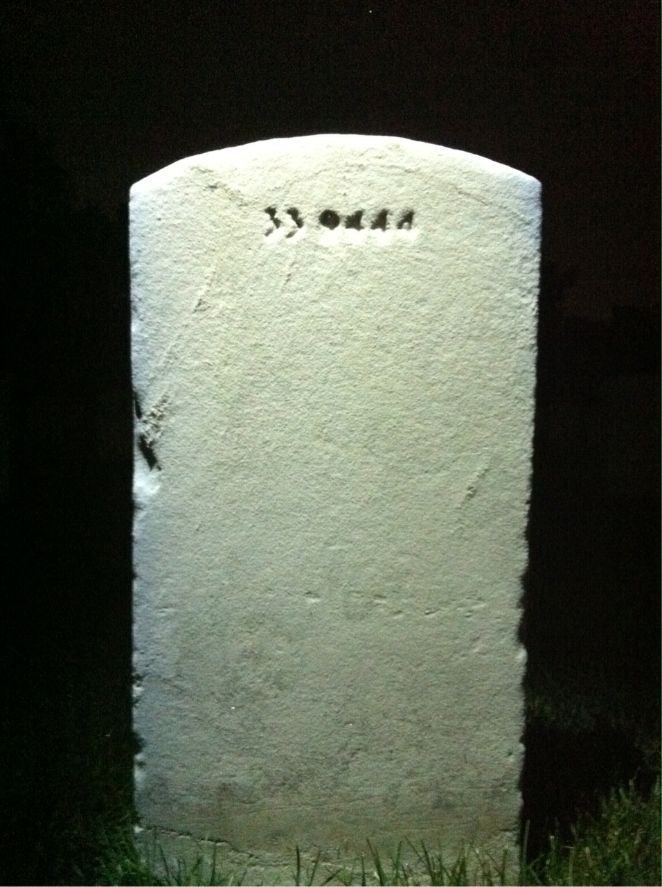 Back of headstone — Robert A Patterson