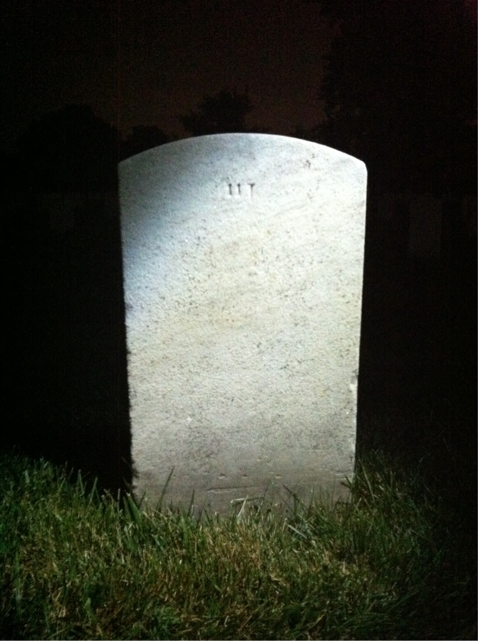 Back of headstone — Edward Baker