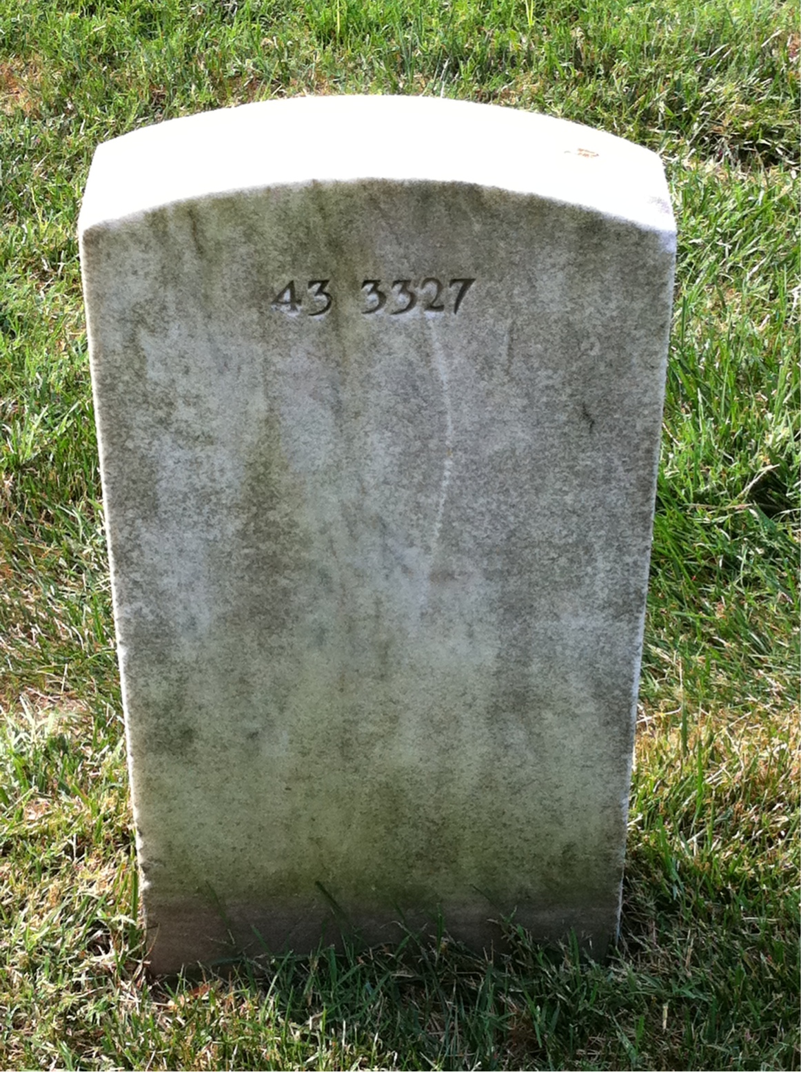 Back of headstone — Roosevelt Anderson