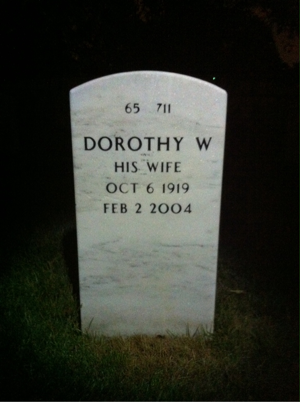Back of headstone — Burton Aszman