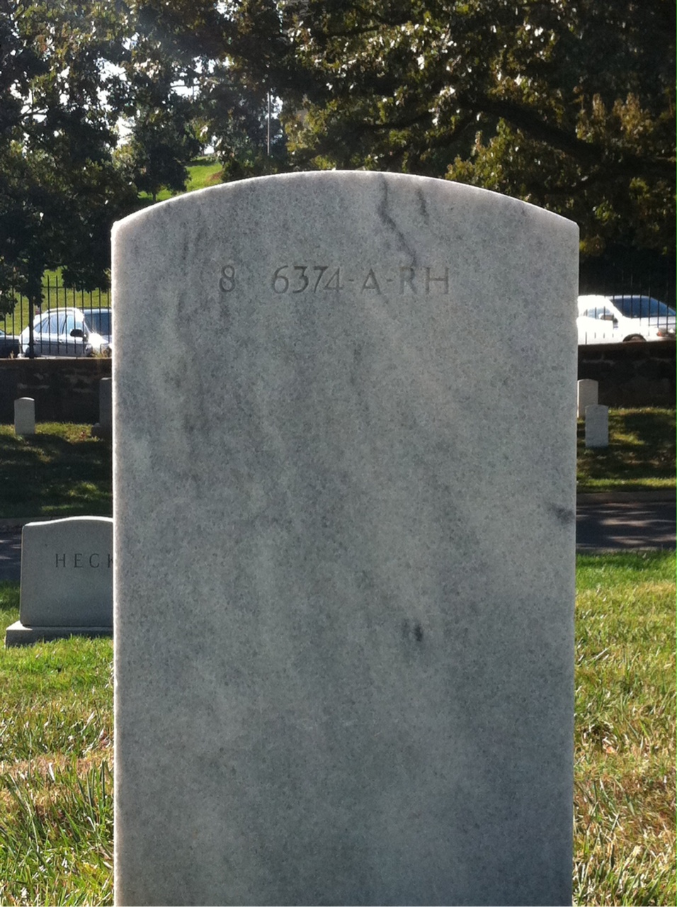 Back of headstone — David A Kimball