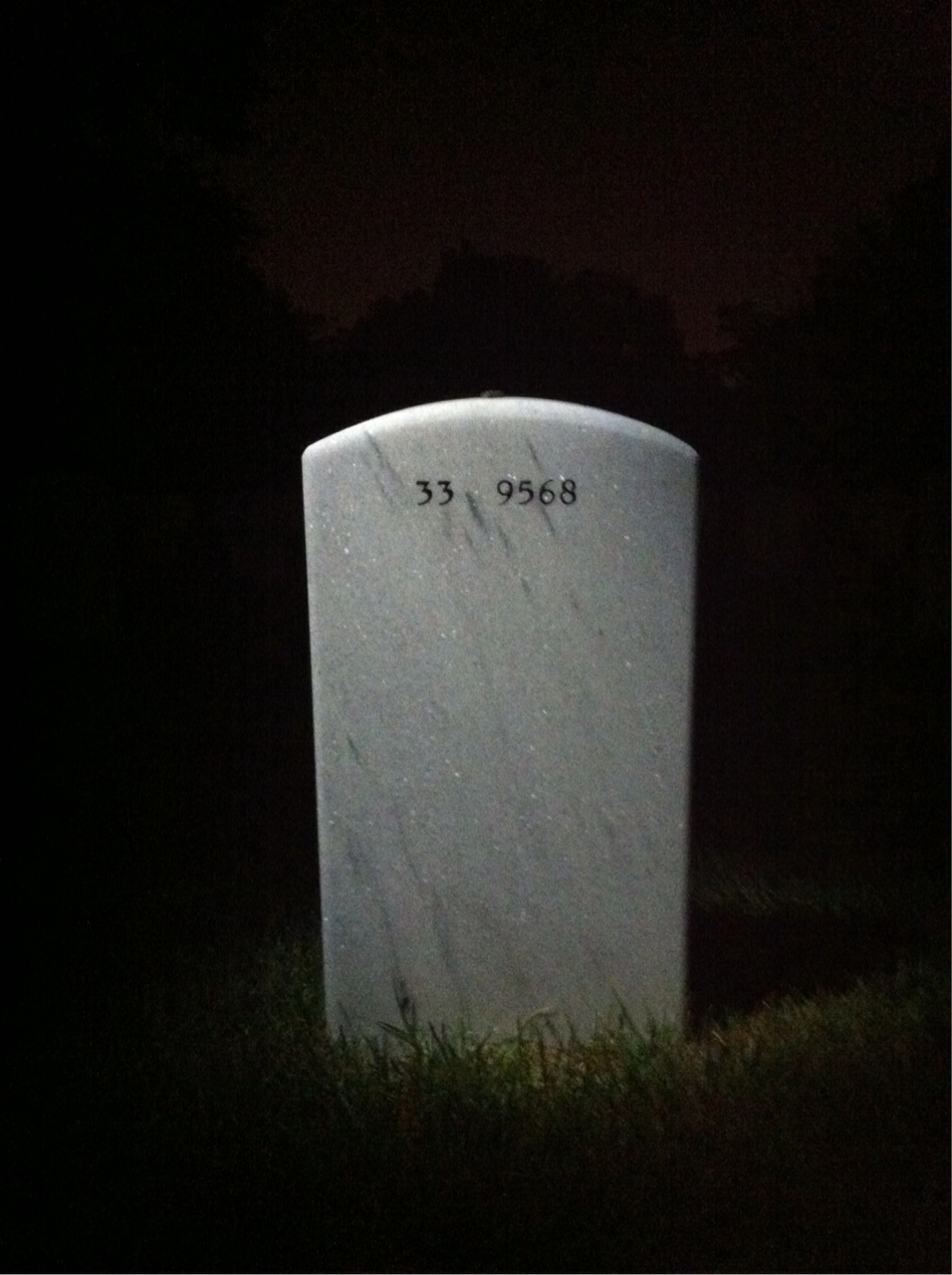 Back of headstone — James Faulkner